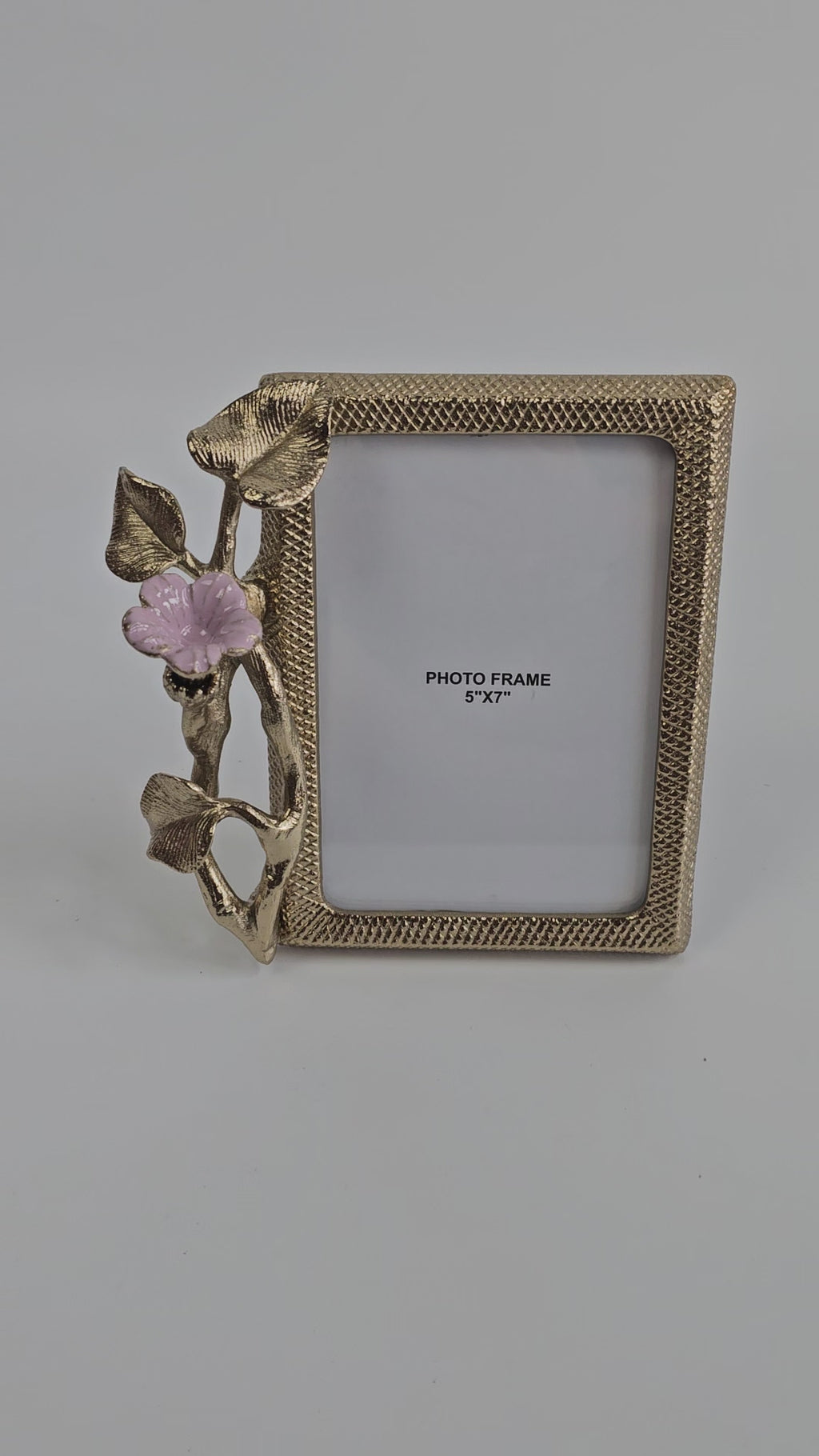 EHAIKA Photo Frame – Enamelled Aluminium Morning Glory Flower With Ombre Lilac Coloured Class