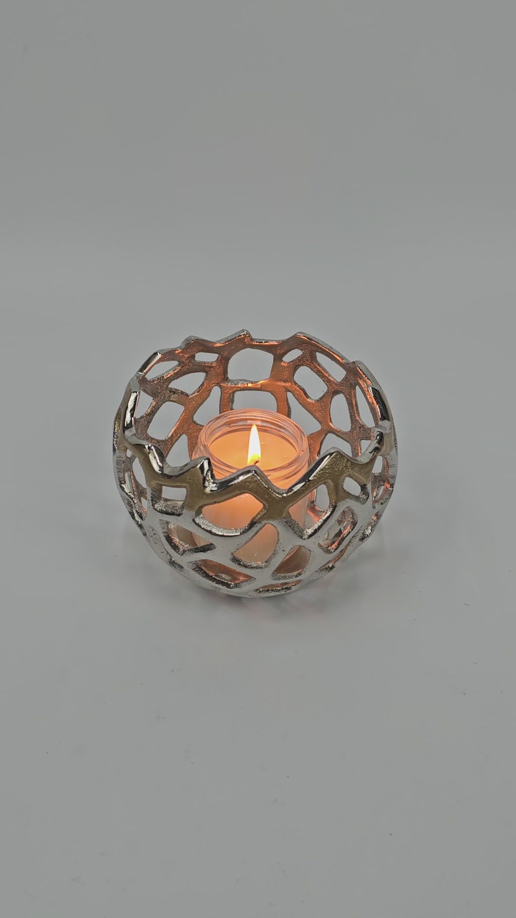 EHAIKA Sea Coral Votive Candle Bowl (Small) - Aluminium Decorative Dinning Tableware