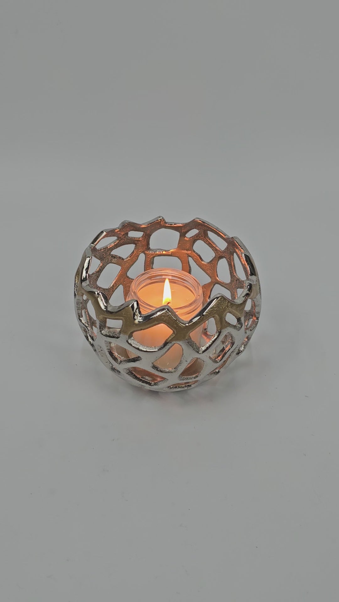 EHAIKA Sea Coral Votive Candle Bowl (Small) - Aluminium Decorative Dinning Tableware