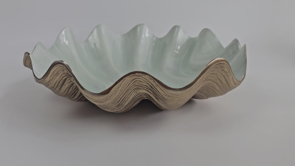 EHAIKA Sea Shell fruits Bowl / Sashimi Platter Server - Aluminium Decorative Home Dinning Tableware