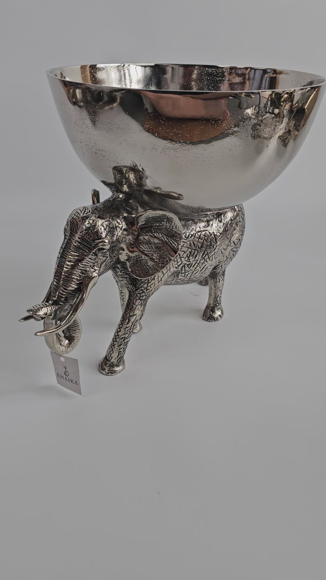 EHAIKA Wine Chiller / Fruits Bowl On Elephant Sculpture - Safari Decorative Serving Tableware - SG Stock