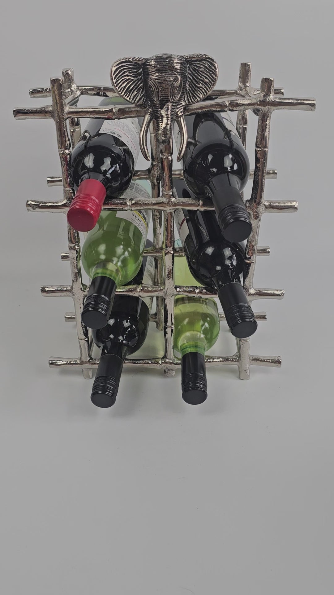 EHAIKA Wine Rack With Elephant Head (Small) - Safari Decorative Serving Tableware