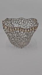 EHAIKA Sea Coral Fruits Basket Bowl (Large) - Aluminium Decorative Dinning Tableware