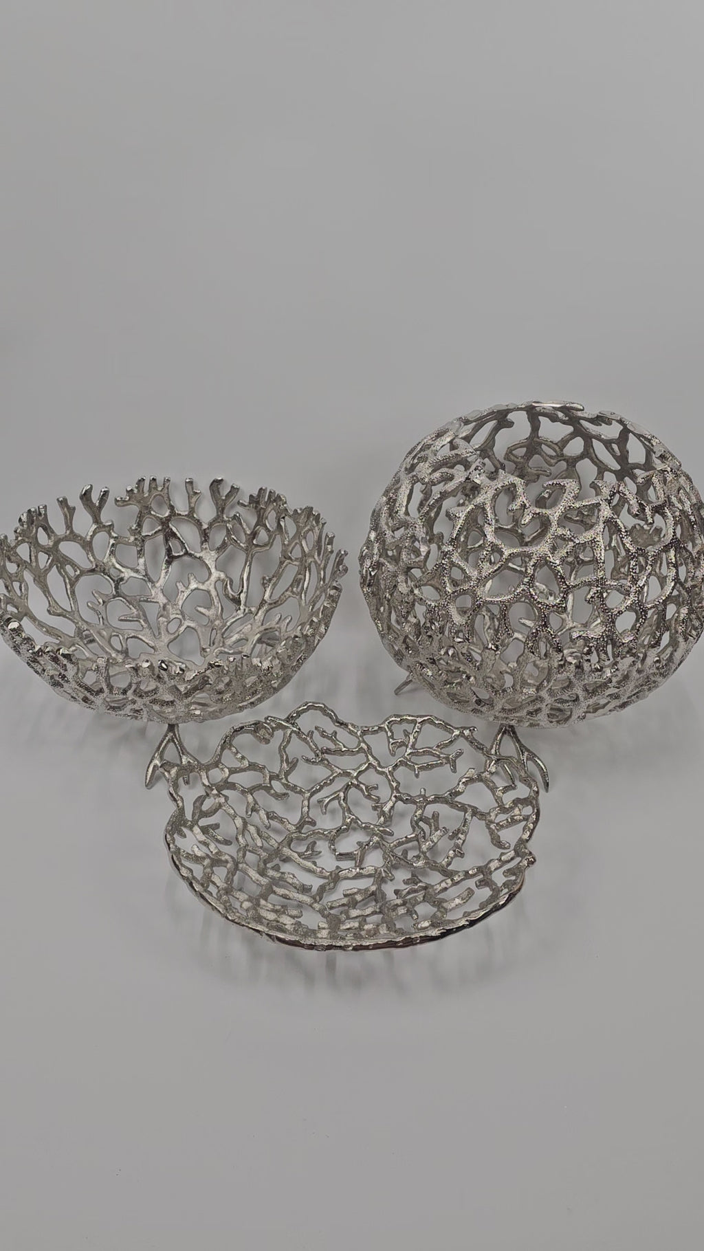 EHAIKA Sea Coral Design Small Opening Fruit Bowl - Dinner Party, Aluminium Dinning Tableware