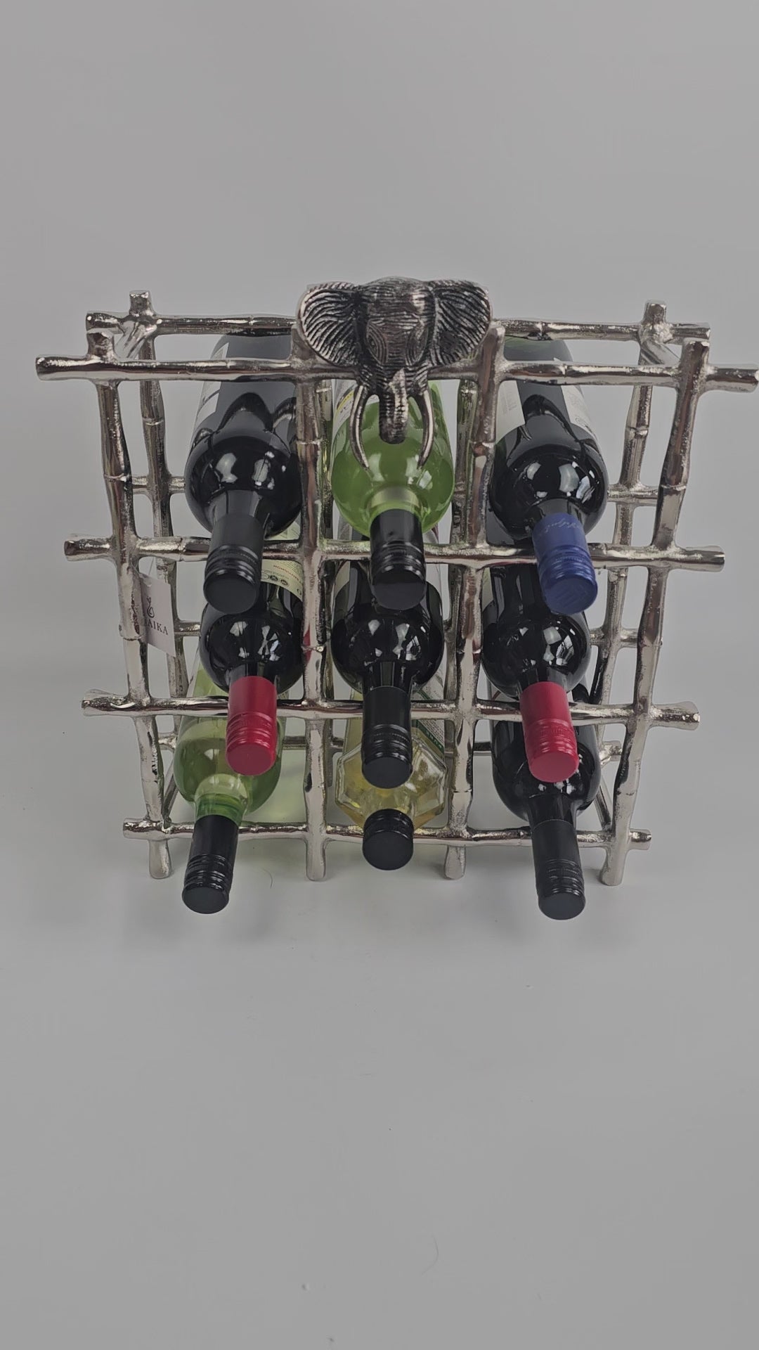 EHAIKA Wine Rack With Elephant Head (Big) - Safari Decorative Serving Tableware