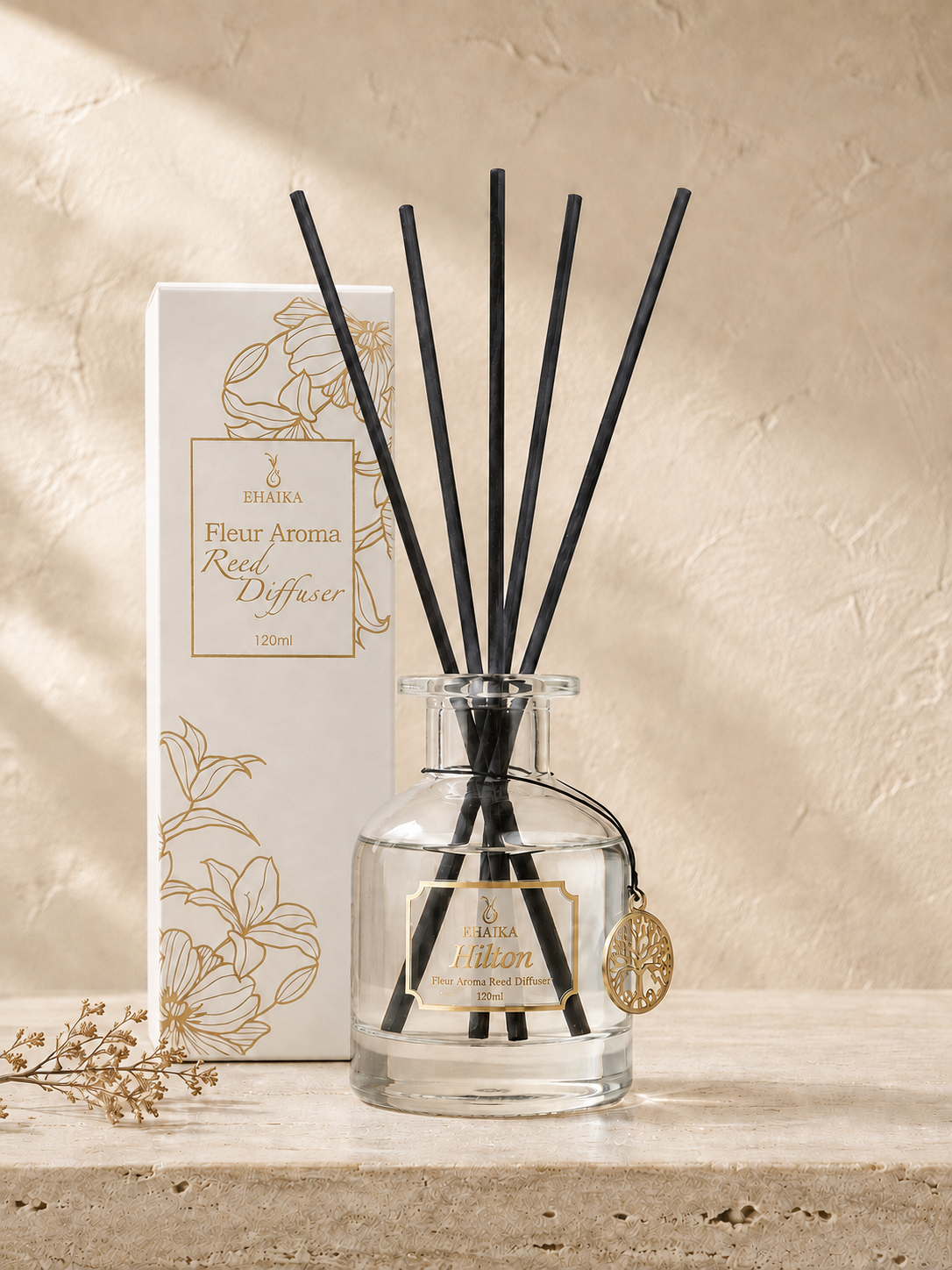 Hilton Inspired | EHAIKA Fleur Aroma Reed Diffuser 120ml | Hotel Inspired Fragrance