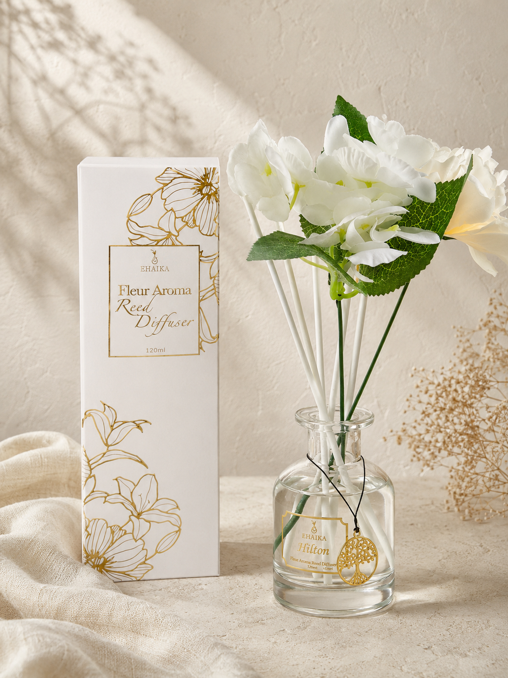 Hilton Inspired | EHAIKA Fleur Aroma Reed Diffuser 120ml | Hotel Inspired Fragrance