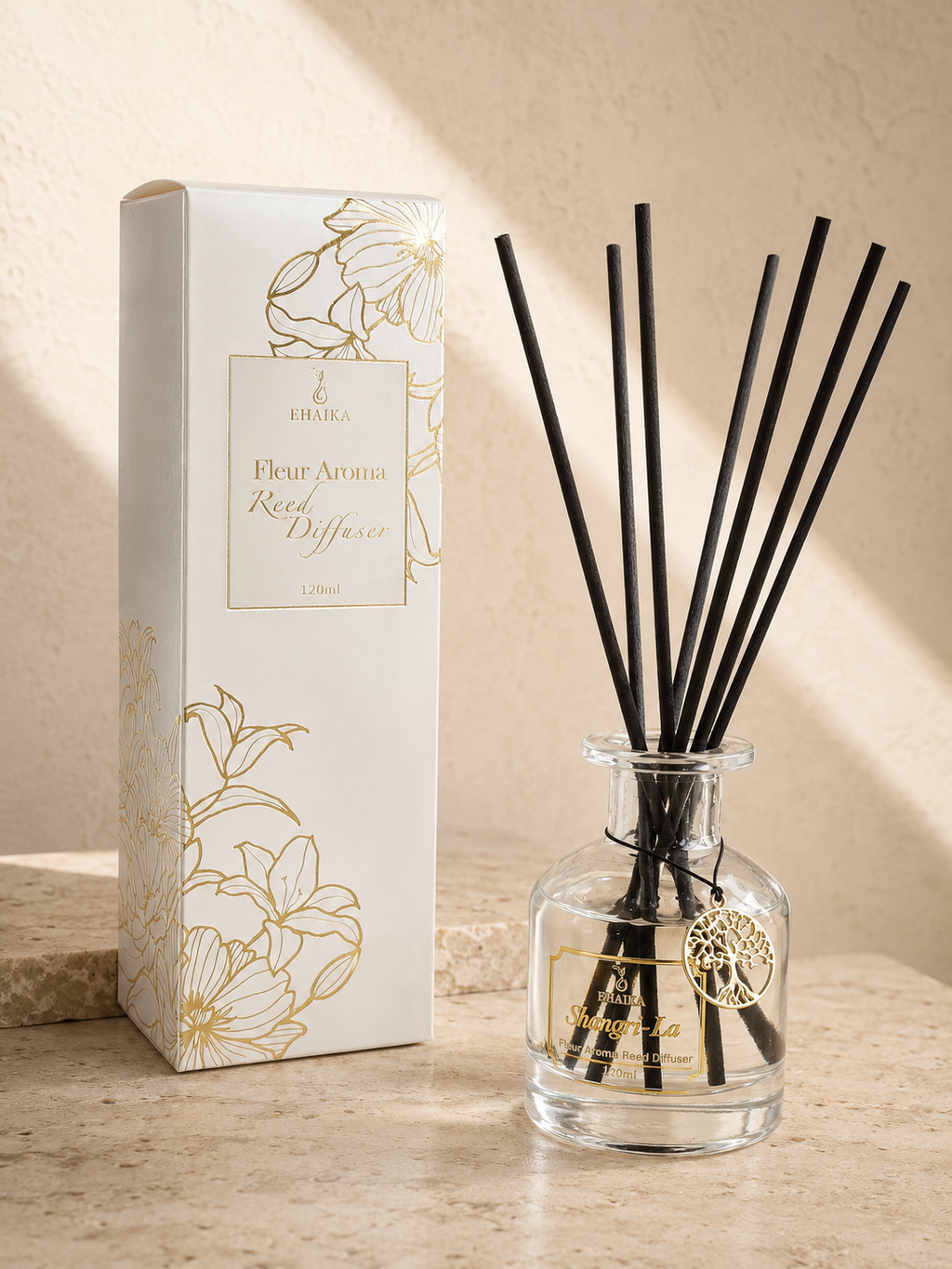 Shangri-La Inspired | EHAIKA Fleur Aroma Reed Diffuser 120ml | Hotel Inspired Fragrance