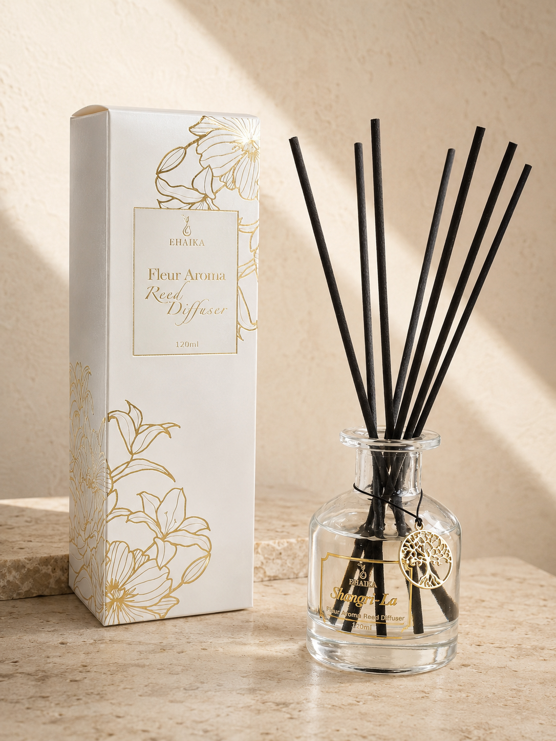 Shangri-La Inspired | EHAIKA Fleur Aroma Reed Diffuser 120ml | Hotel Inspired Fragrance