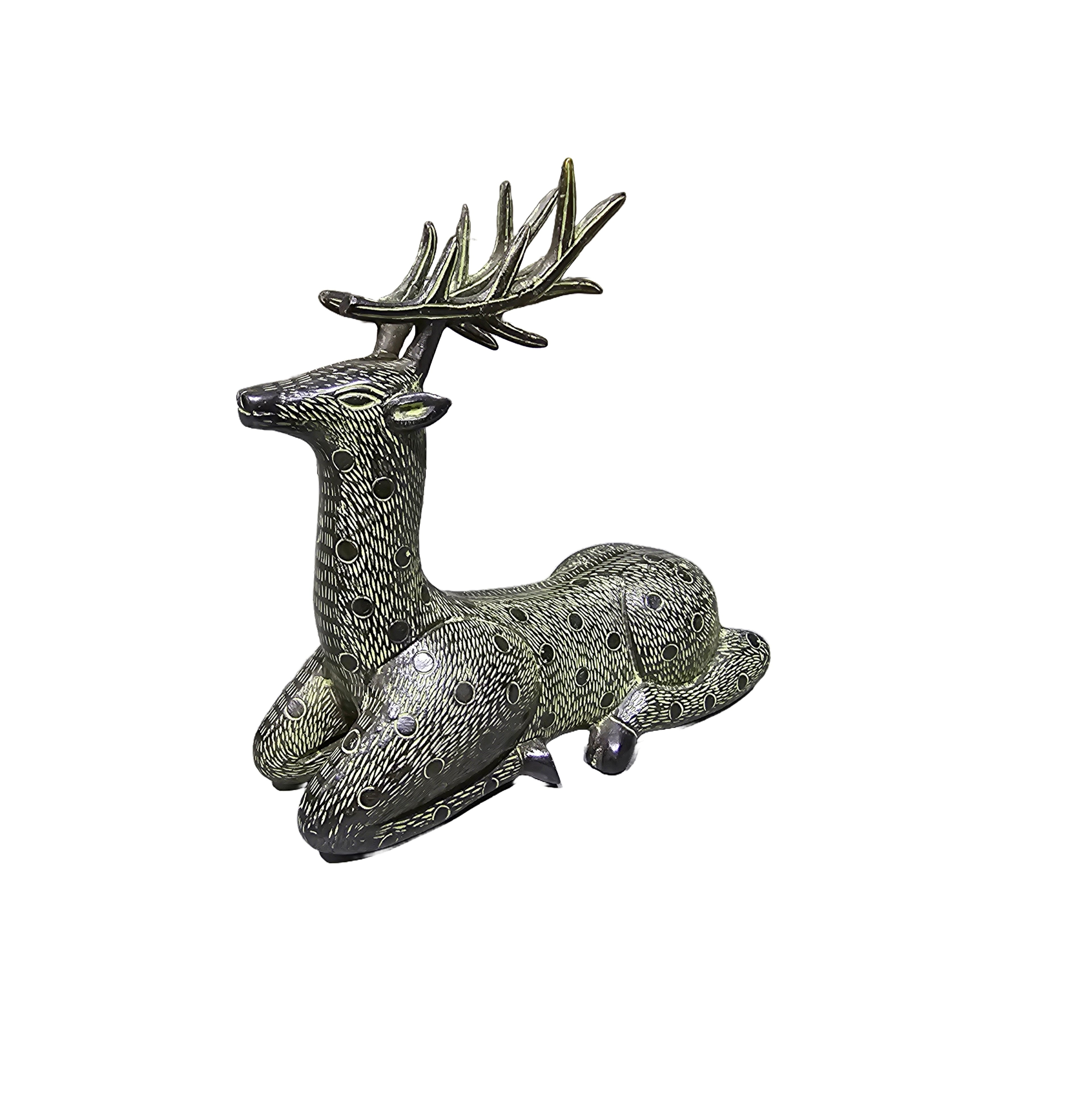 Lovely good luck solid brass bronze deer design home office restaurant display decoration
