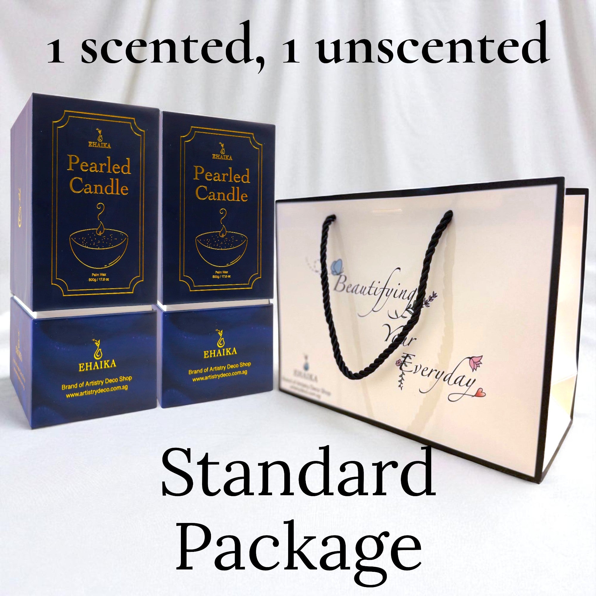 EHAIKA Scented Pearled Candle - Gift Package Set