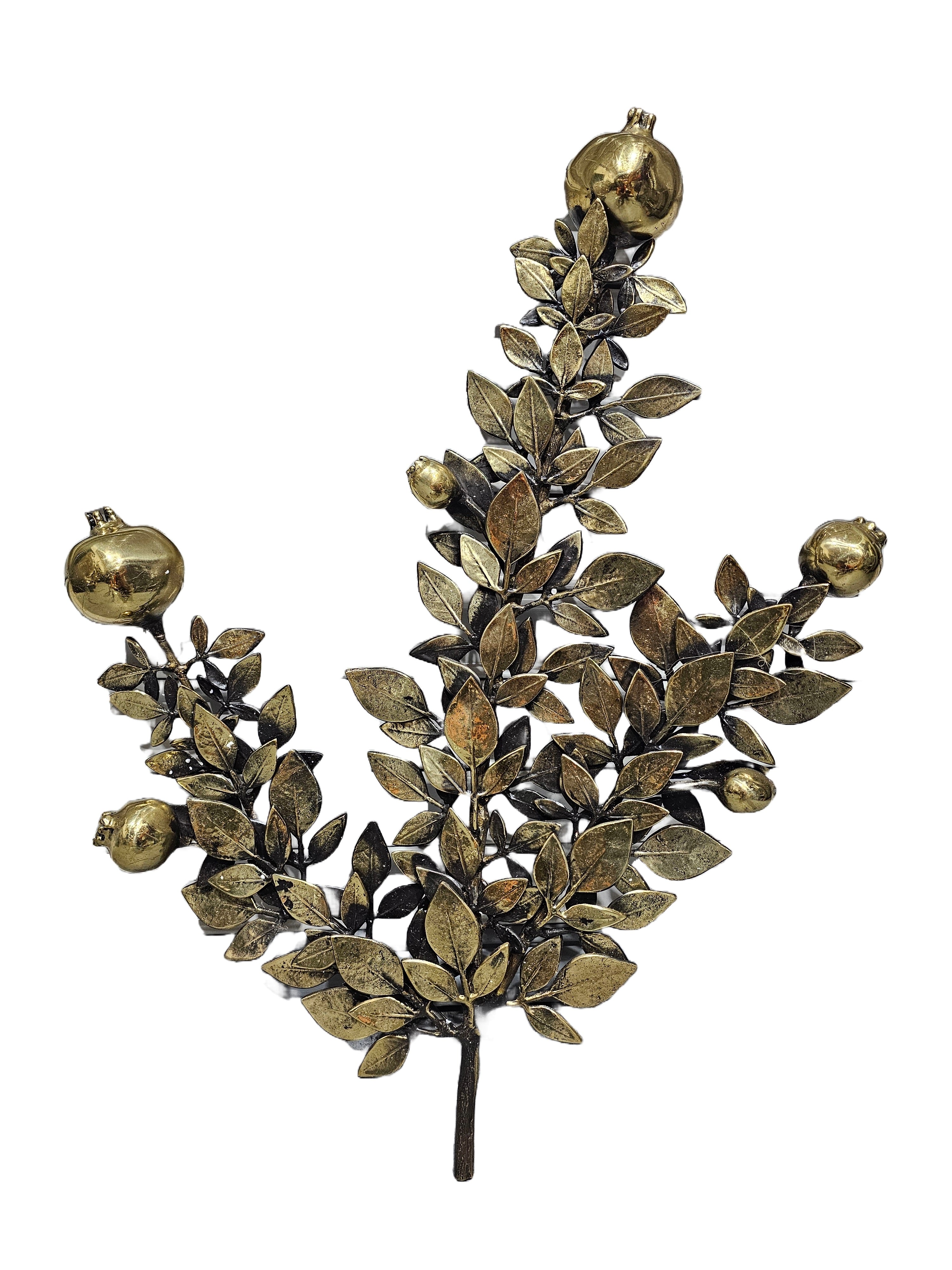 Elegance graceful stylish brass bronze leaf flower design wall mounting office home restaurant hotel decoration