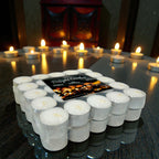 EHAIKA 50pc Tealight Candle 4hrs - Small Round Candles For Essential Oil Diffusers, Meditation, Food Warmer, Religious Festival