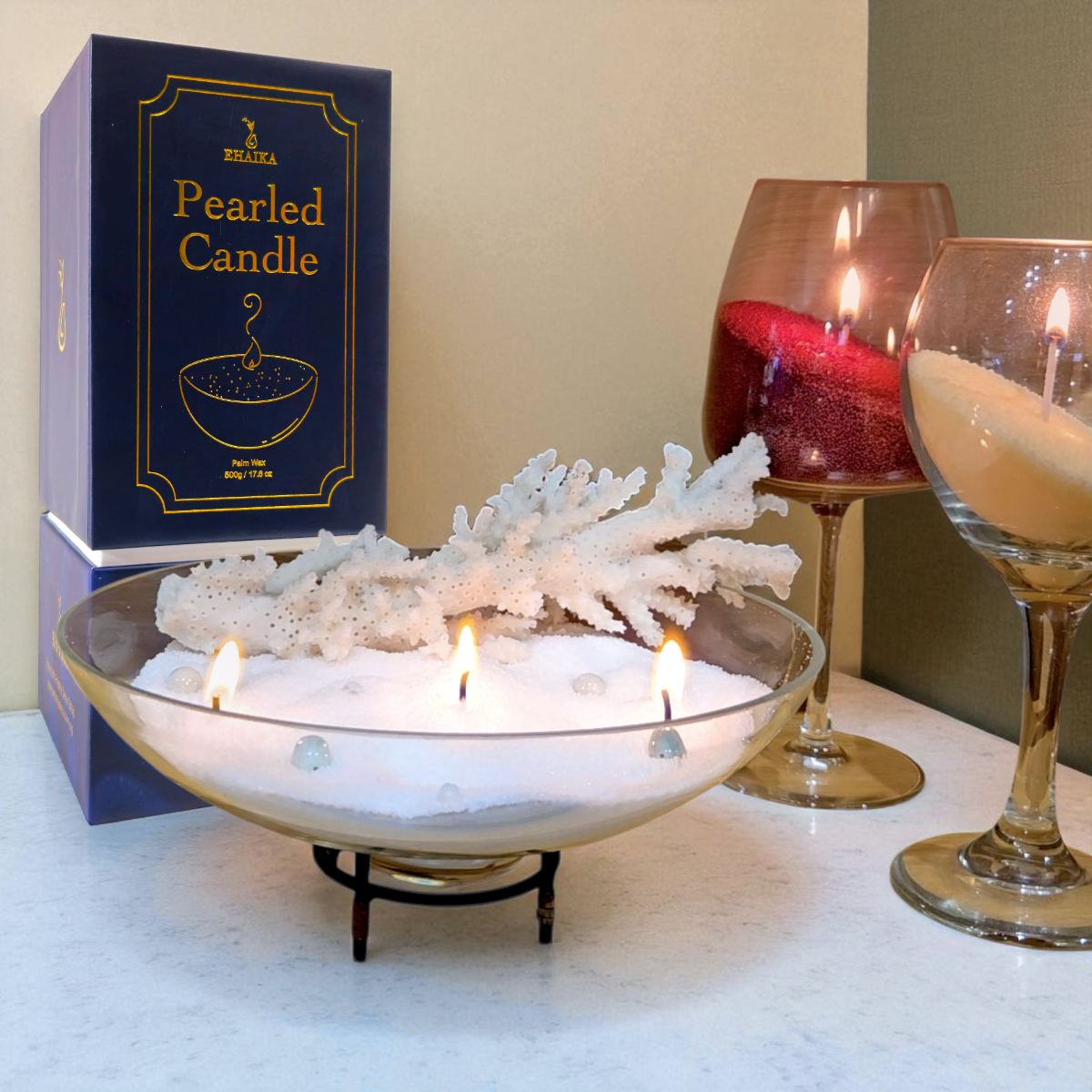 EHAIKA Scented Pearled Sand Candle